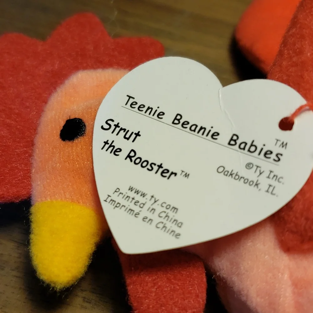 Ty Teenie Beanie Baby STRUT The Rooster